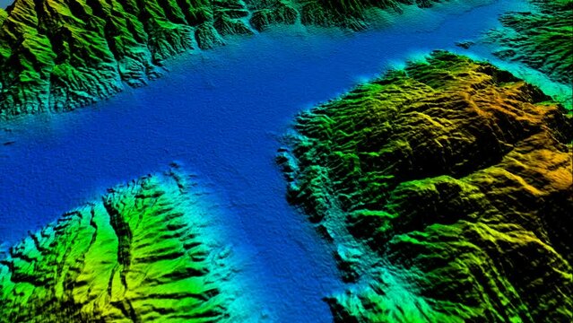 Fly-Through Experience: A Vibrant 3D Terrain Visualization - The Confluence of GIS, Cartography, Topological Modeling, Environmental Analysis, and Digital Altitude Modeling Techniques