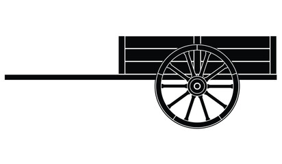 Two wheels wagon, vector illustration © emilio100