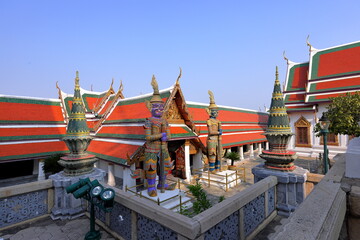 Fototapeta premium Wat Phra Kaew Museum (Royal grand palace) in Bangkok, Thailand 