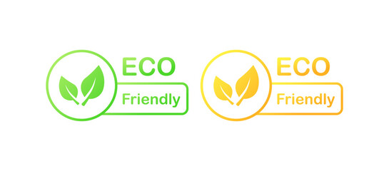 Eco icon. Flat, color, eco friendly, natural product. Vector illustration