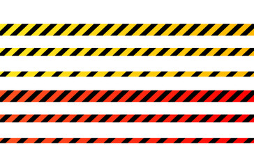 The tape is dangerous. Flat, color, warning tape, forbidden tape. Vector illustration - obrazy, fototapety, plakaty