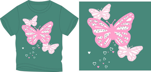 butterflies big and Small graphic design vector