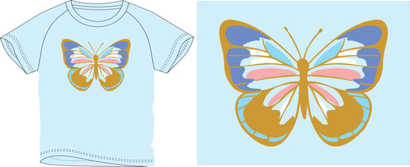 butterfly sky graphic design vector