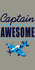 captain awesome graphic design vector