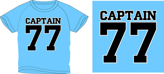 captain 77 graphic design vector