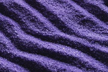 Plakat Close up of pattern of purple sand and copy space background