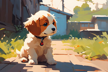 dog in the park Generative AI