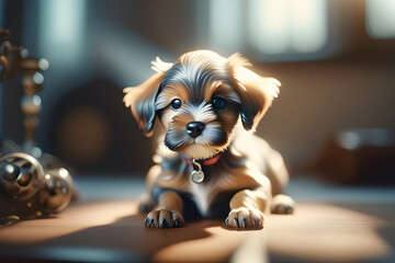 puppy in a hat Generative AI