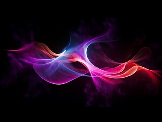 Fototapeta premium abstract background with colorful neon smoke. Generative ai