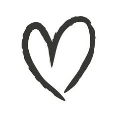 Cute ink heart shape illustration