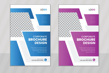 Business brochure cover design vector template and annual report design