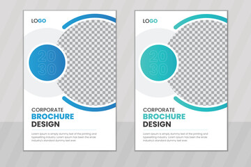 Business brochure cover design vector template and annual report design