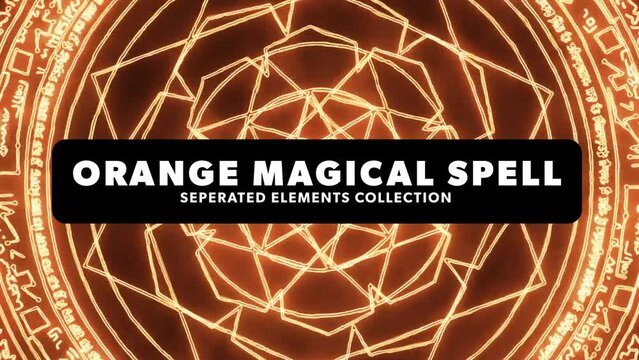 4K Orange Magical Shield Separated Elements Collection, customize your own magical shield. Superhero inspired protection spell