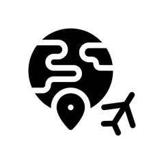 travel glyph icon