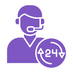 24 hours support Icon