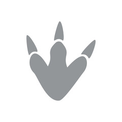 Flat vector silhouette illustration of footstep