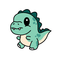 Cute Dinosaur Cartoon Illustration