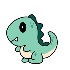 Cute Dinosaur Cartoon Illustration