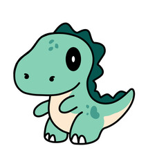Cute Dinosaur Cartoon Illustration
