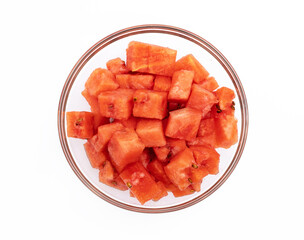 Wassermelone in Glasschale