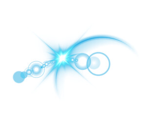 The edge of a blue solar eclipse on transparent background. Blue eclipse for product advertising, natural phenomena, horror concept and others. PNG.