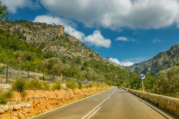 Fototapeta na wymiar A beautiful mountain pass in Mallorca, Spain