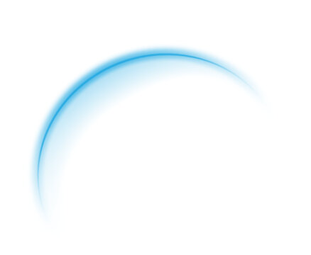The edge of a blue solar eclipse on transparent background. Blue eclipse for product advertising, natural phenomena, horror concept and others. PNG.