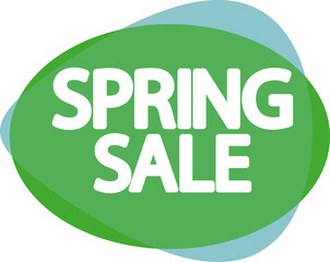 Spring Sale banner, discount tag on transparent background. Promotion sign for shop or online store, PNG 