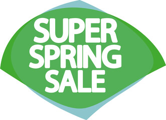 Spring Sale banner, discount tag on transparent background. Promotion sign for shop or online store, PNG 
