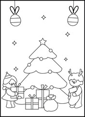 Christmas Coloring Pages for Kids and Toddlers