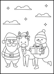 Christmas Coloring Pages for Kids and Toddlers