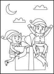 Christmas Coloring Pages for Kids and Toddlers