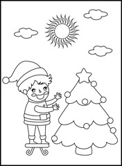 Christmas Coloring Pages for Kids and Toddlers