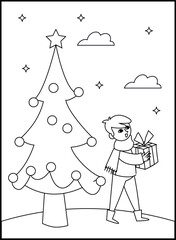 Christmas Coloring Pages for Kids and Toddlers