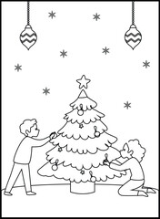 Christmas Coloring Pages for Kids and Toddlers
