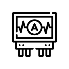 ammeter line icon