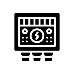 electric meter glyph icon