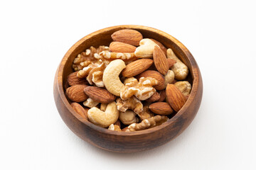 白背景にミックスナッツ