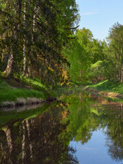 Haukkavuori Nature Reserve on banks of Kerava River in Finland.