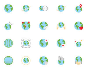 set of global icon, travel, world