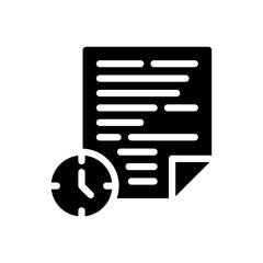 deadline glyph icon