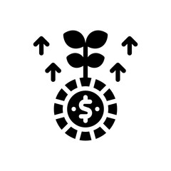 growth glyph icon