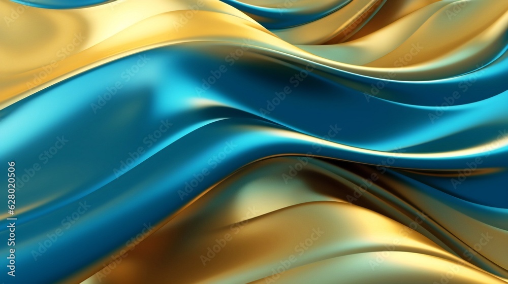 Fototapete generative ai : modern and trendy abstract colorful wavey lines background.