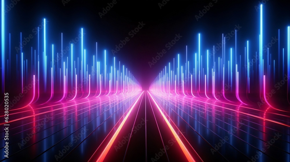 Poster Generative AI : Abstract Door open Light of technology background Hitech communication concept innovation background vector design.