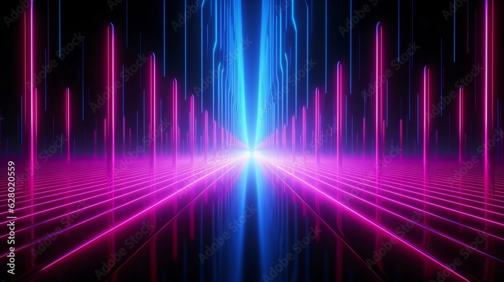 Aufkleber generative ai : abstract door open light of technology background hitech communication concept innov