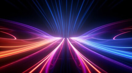 Generative AI : Abstract Light of technology background Hitech communication concept innovation background vector design.