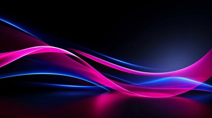 Fototapeta premium Generative AI : Neon Pink and Electric Blue. Lines composed of glowing backgrounds, abstract vector background