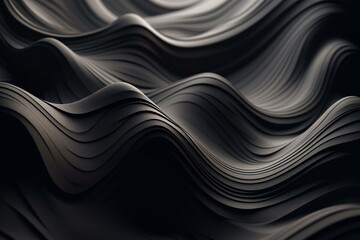 A black and grey abstract background for design purposes. Generative AI