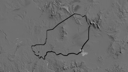 Shape of Niger. Bevelled. Bilevel. © zelwanka