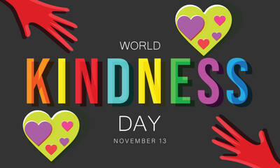 World Kindness Day. background, banner, card, poster, template. Vector illustration.